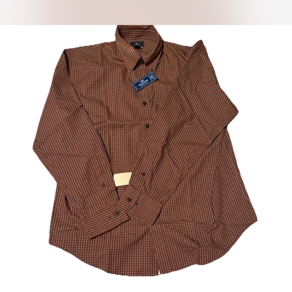 Dockers Brown Casual Button Down Shirt